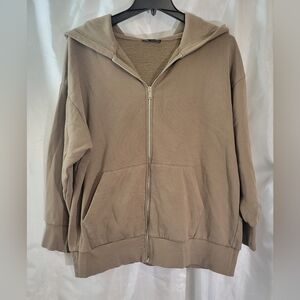 Zara zip up oversized hoodie